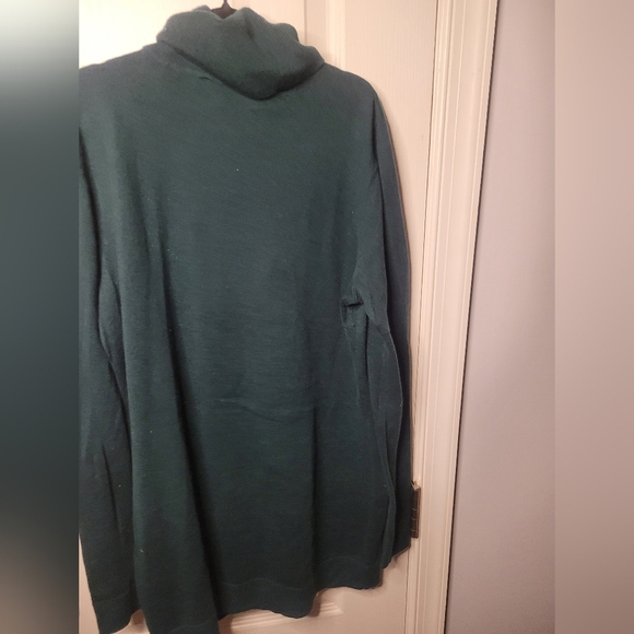 Michael Kors Teal Turtleneck Sweater with Gold Accents. Size M. - Picture 3 of 3